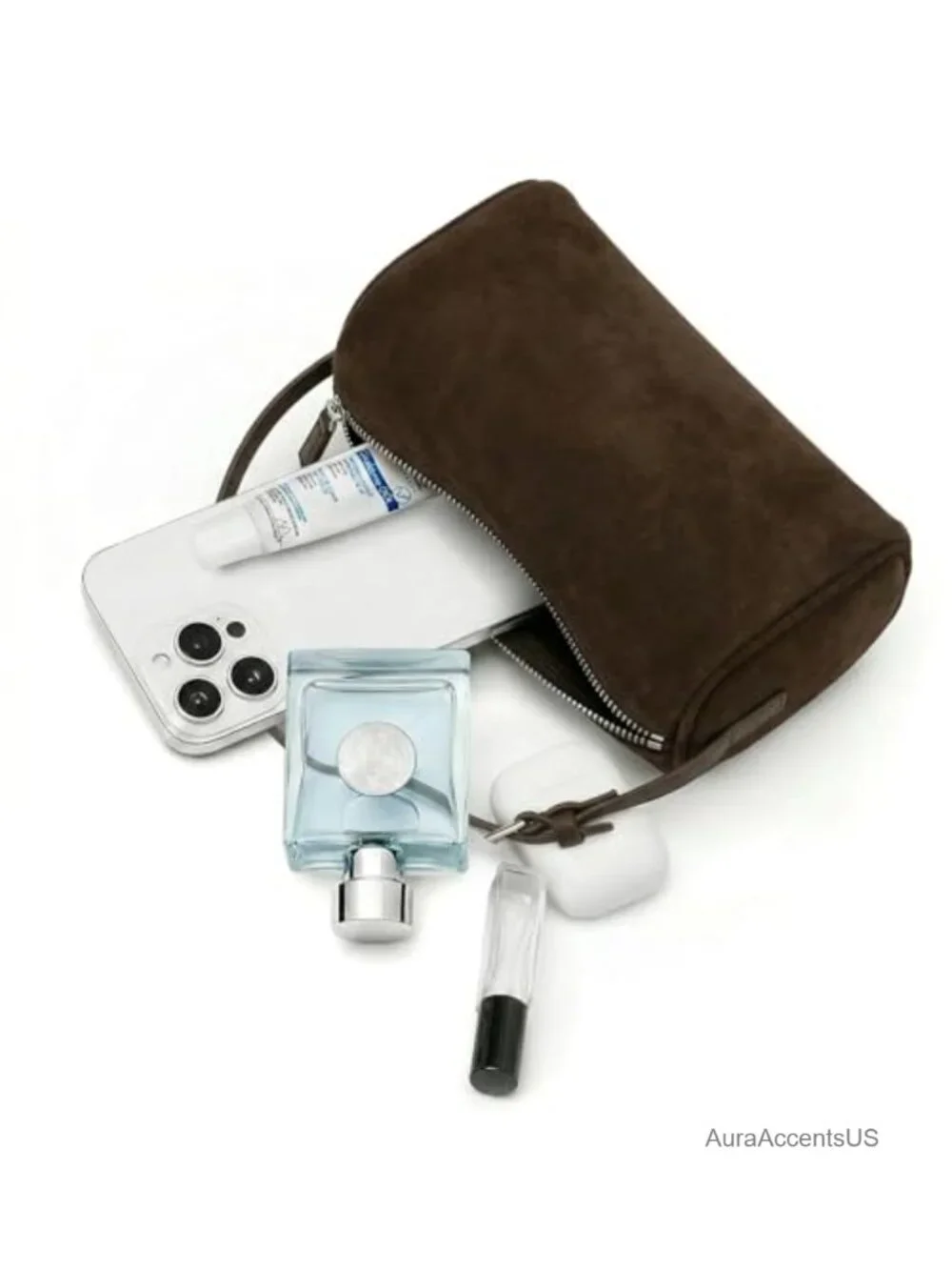 Faux Suede Mini Hobo Purse Crossbody with Adjustable Strap